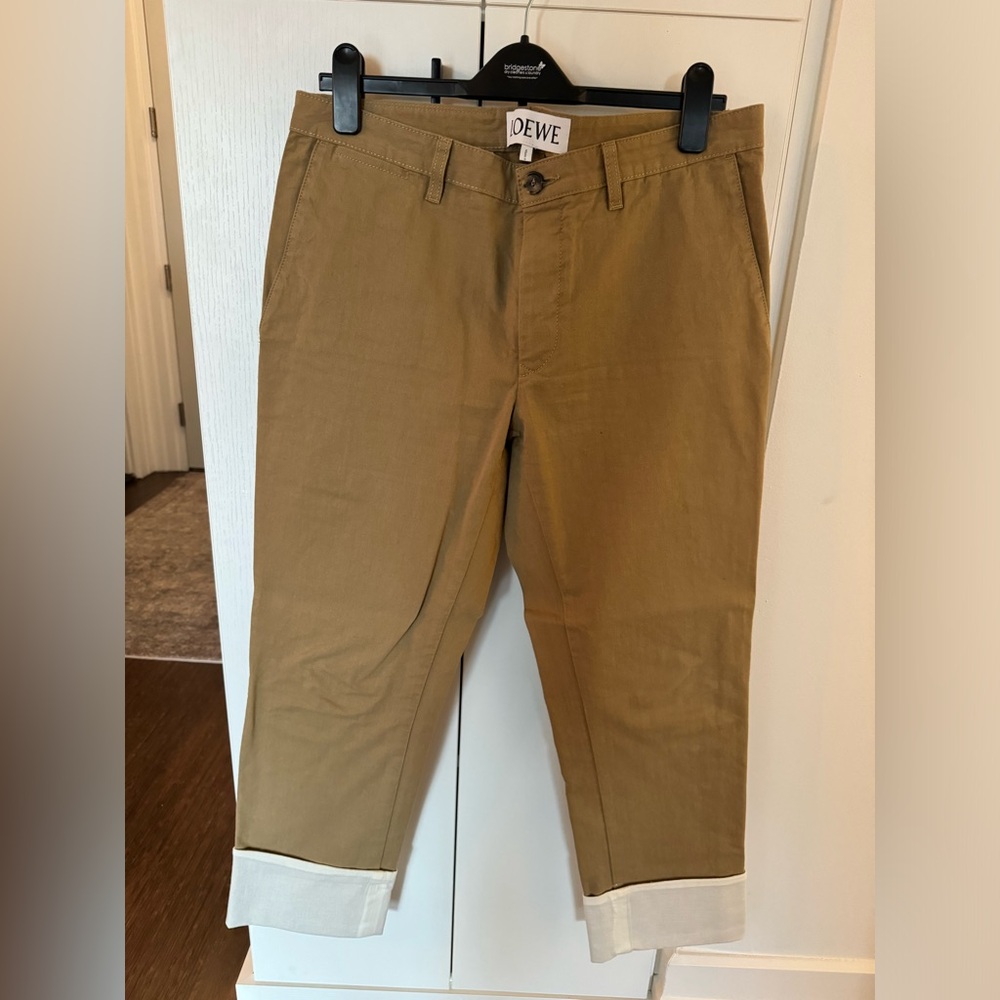 Loewe Tan Chino Pants with Cotton Blend